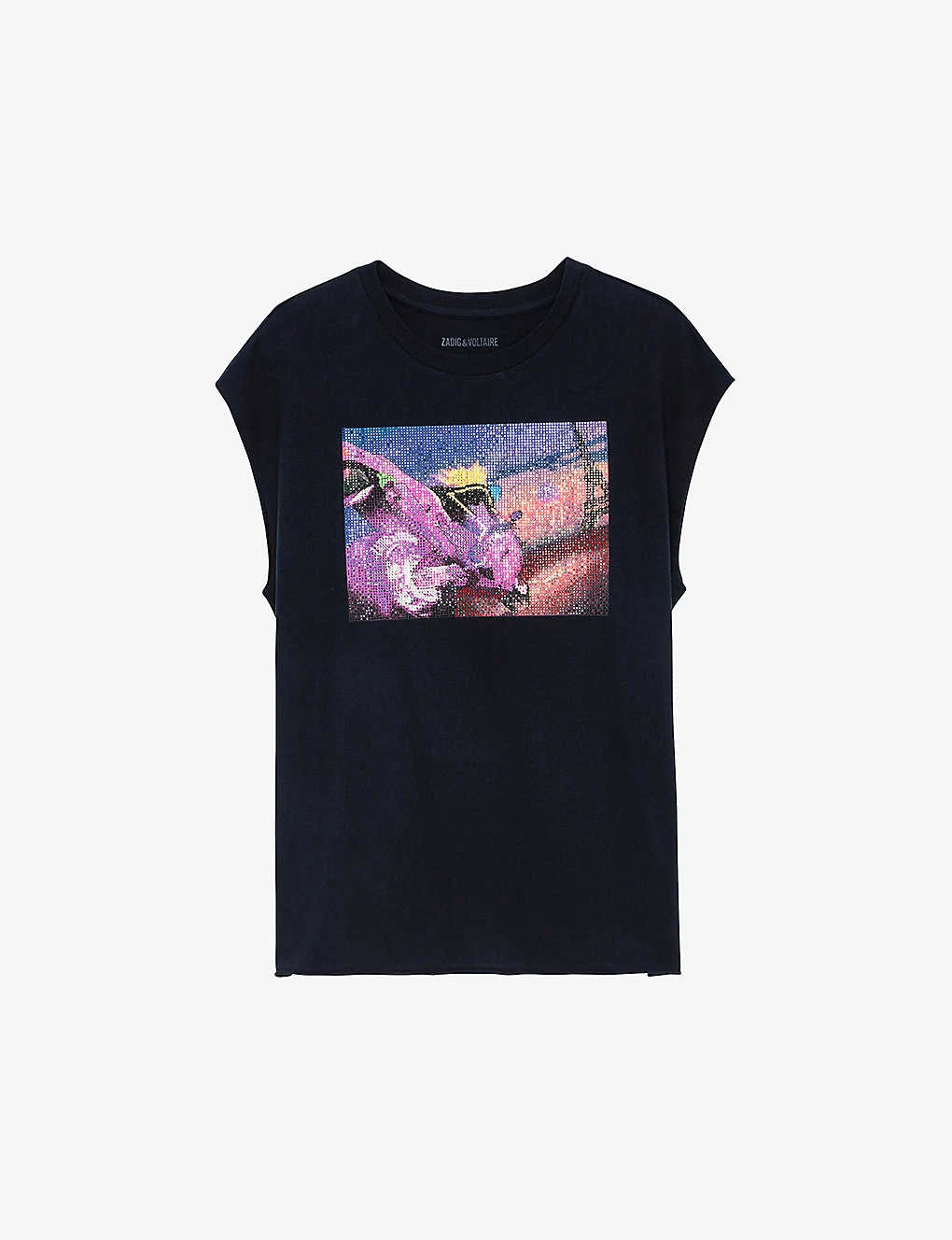 Zadig & Voltaire Cecilia Moon Graphic-print Cotton T-shirt 1 Zadig & Voltaire Cecilia Moon Graphic-print Cotton T-shirt