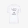 Victoria Beckham Fashion Stole My Smile Slogan-print Organic Cotton-jersey T-shirt