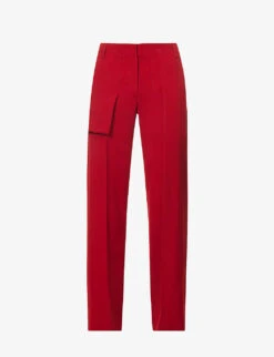 Victoria Beckham Utility Straight-leg Mid-rise Woven Trousers