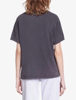 THE KOOPLES Vintage Skull-serigraphy Cotton T-shirt -Reiss Shop R04180576 BLACKWASHED ALT03