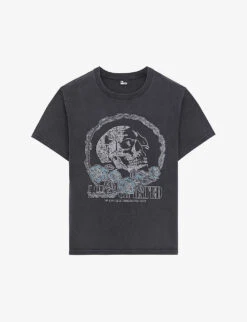THE KOOPLES Vintage Skull-serigraphy Cotton T-shirt