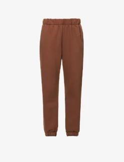 High-rise Organic-cotton-blend Jogging Bottoms