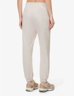 365 Brand-embroidered Tapered-leg Regular-fit Organic Cotton-blend Jogging Bottoms 8 365 Brand-embroidered Tapered-leg Regular-fit Organic Cotton-blend Jogging Bottoms -Reiss Shop R04180886 STONE ALT03