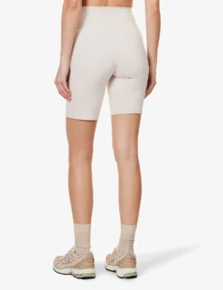 365 Second Skin High-rise Fitted Stretch Recycled-polyamide Shorts -Reiss Shop R04180891 STONE ALT03