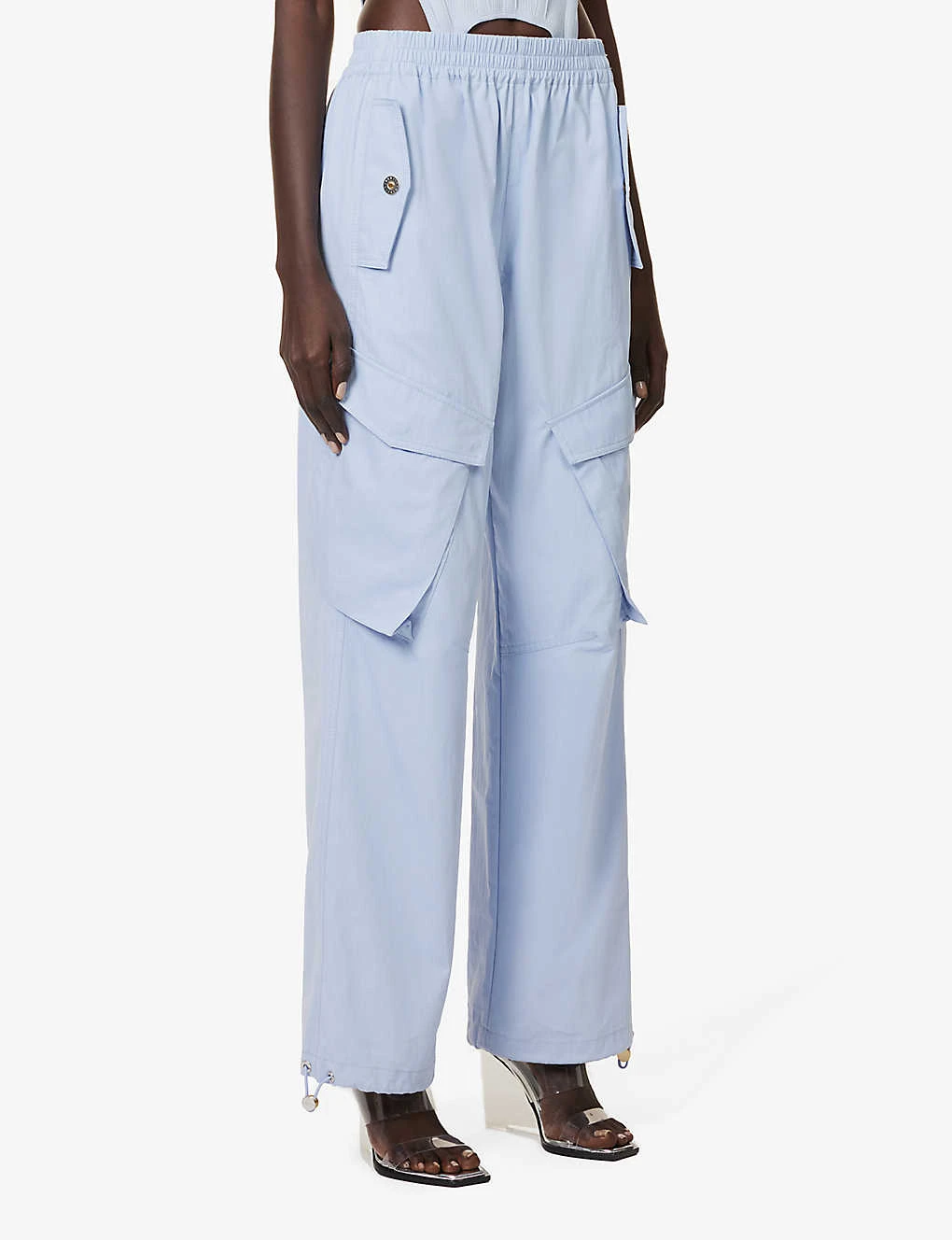 Dion Lee Wide-leg Mid-rise Cotton Cargo Trousers 3 Dion Lee Wide-leg Mid-rise Cotton Cargo Trousers - Image 3