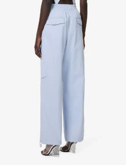 Dion Lee Wide-leg Mid-rise Cotton Cargo Trousers 10 Dion Lee Wide-leg Mid-rise Cotton Cargo Trousers -Reiss Shop R04181852 GLACIER ALT03