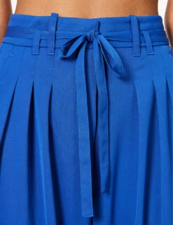 ME AND EM Pleated Wide-leg High-rise Stretch-woven Trousers -Reiss Shop R04181859 ELECTRICBLUE ALT04