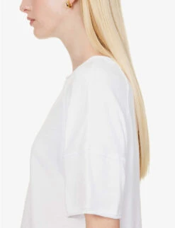 ME AND EM Relaxed-fit Rolled-trim Cotton Sweat Top -Reiss Shop R04181873 FRESHWHITE ALT04