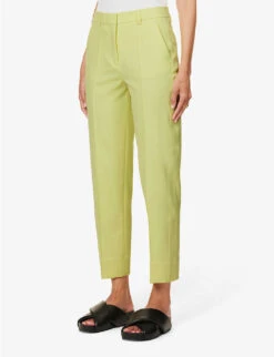 ME AND EM Summer Straight-leg Mid-rise Stretch-woven Trousers -Reiss Shop R04181888 CITRONELLE ALT02