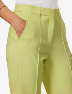 ME AND EM Summer Straight-leg Mid-rise Stretch-woven Trousers -Reiss Shop R04181888 CITRONELLE ALT04