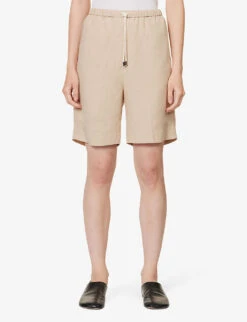 Toteme Relaxed-fit Drawstring-waist 7 Toteme Relaxed-fit Drawstring-waist -Reiss Shop R04183203 OVERCASTBEIGE ALT02