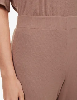 Narine Wide-leg Cotton-blend Trousers 9 Narine Wide-leg Cotton-blend Trousers -Reiss Shop R04183730 MAUVEMIST ALT04