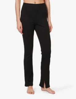 Ivana Flared-leg Stretch-cotton Trousers 7 Ivana Flared-leg Stretch-cotton Trousers -Reiss Shop R04183732 BLACK ALT02