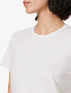 Carly Short-sleeved Organic-cotton Top -Reiss Shop R04183735 WHITE ALT03