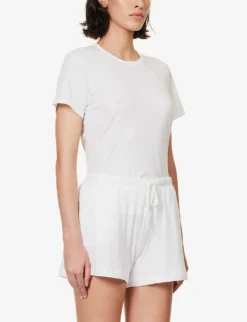 Casey Drawstring-waist Organic-cotton Shorts 7 Casey Drawstring-waist Organic-cotton Shorts -Reiss Shop R04183736 WHITE ALT02