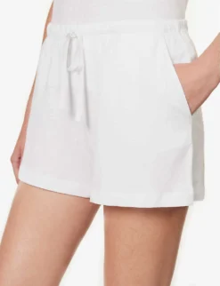 Casey Drawstring-waist Organic-cotton Shorts 9 Casey Drawstring-waist Organic-cotton Shorts -Reiss Shop R04183736 WHITE ALT04