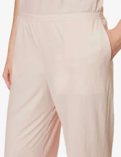 Lace Straight-leg Relaxed-fit Organic-cotton Trousers -Reiss Shop R04183739 PEARLPINK ALT04