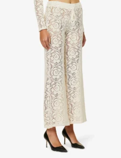 Levanzo Wide-leg Mid-rise Recycled Cotton-blend Knitted Trousers 7 Levanzo Wide-leg Mid-rise Recycled Cotton-blend Knitted Trousers -Reiss Shop R04183787 IVORY ALT02