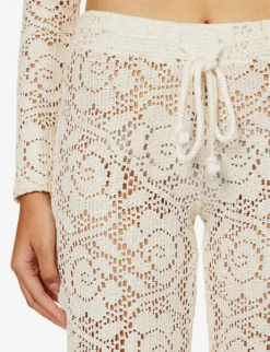 Levanzo Wide-leg Mid-rise Recycled Cotton-blend Knitted Trousers 9 Levanzo Wide-leg Mid-rise Recycled Cotton-blend Knitted Trousers -Reiss Shop R04183787 IVORY ALT04