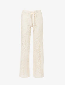 Levanzo Wide-leg Mid-rise Recycled Cotton-blend Knitted Trousers