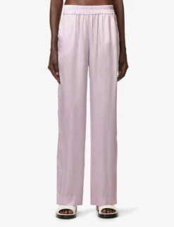 Pilot Wide-leg High-rise Woven Trousers 7 Pilot Wide-leg High-rise Woven Trousers -Reiss Shop R04183800 LAVENDER ALT02