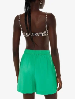 Whistles Nicola Elasticated-waist Woven Short -Reiss Shop R04183992 GREEN ALT03