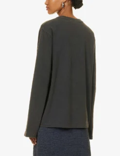 Acne Studios Edden Relaxed-fit Cotton T-shirt 8 Acne Studios Edden Relaxed-fit Cotton T-shirt -Reiss Shop R04184367 FADEDBLACK ALT03