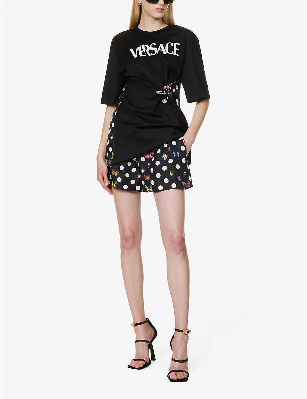 Versace Graphic-pattern Mid-rise Silk Shorts 2 Versace Graphic-pattern Mid-rise Silk Shorts - Image 2
