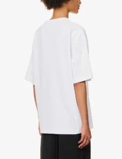 Acne Studios Exford Scribbles Graphic-print Cotton-jersey T-shirt -Reiss Shop R04185146 OPTICWHITE ALT03