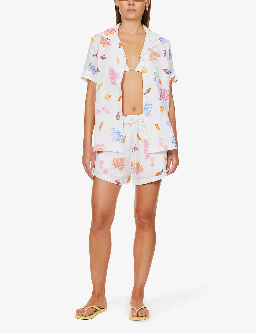 Seafolly Under The Sea Printed Linen Shorts 2 Seafolly Under The Sea Printed Linen Shorts - Image 2