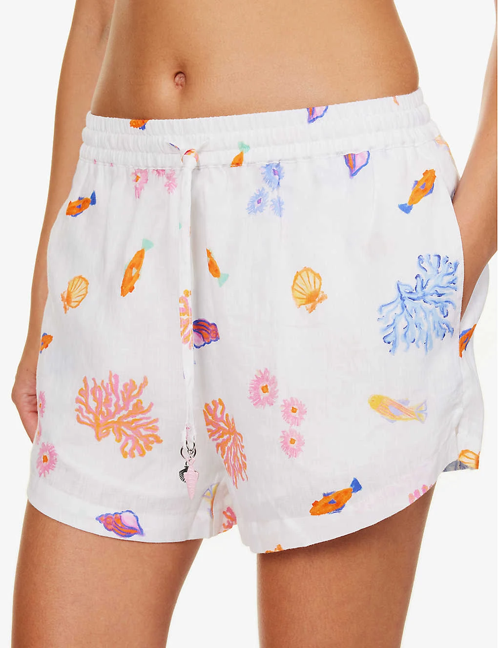 Seafolly Under The Sea Printed Linen Shorts 5 Seafolly Under The Sea Printed Linen Shorts - Image 5