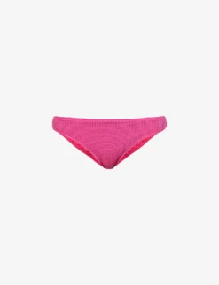 Seafolly Sea Dive Crinkled Mid-rise Bikini Bottoms