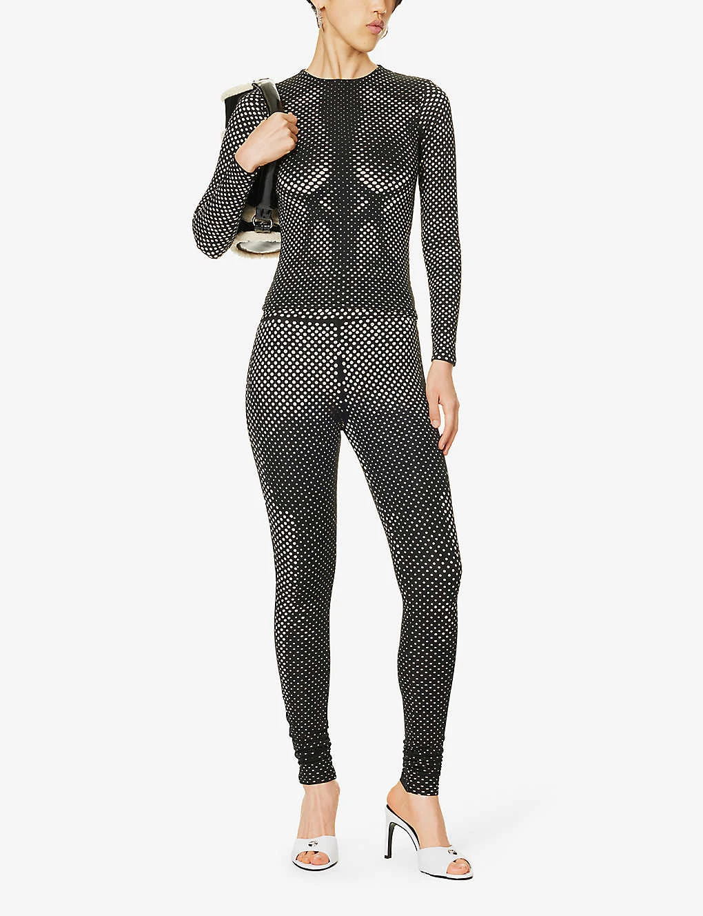 Laser-Cut High-rise Stretch-woven Leggings 2 Laser-Cut High-rise Stretch-woven Leggings - Image 2
