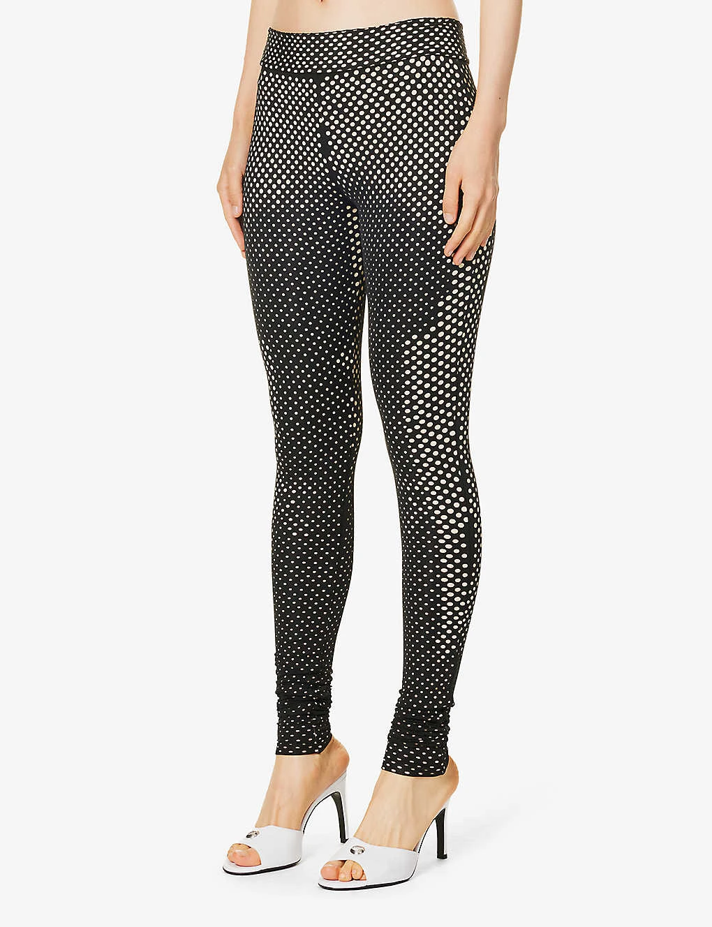 Laser-Cut High-rise Stretch-woven Leggings 3 Laser-Cut High-rise Stretch-woven Leggings - Image 3