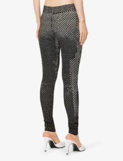 Laser-Cut High-rise Stretch-woven Leggings 8 Laser-Cut High-rise Stretch-woven Leggings -Reiss Shop R04185754 BLACK ALT03