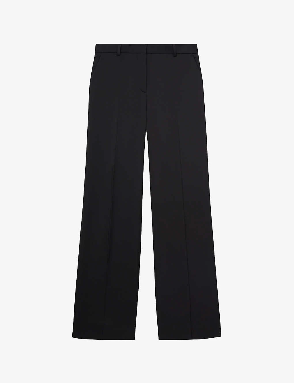 THE KOOPLES Pressed-crease Straight-leg High-rise Stretch-woven Trousers 1 THE KOOPLES Pressed-crease Straight-leg High-rise Stretch-woven Trousers