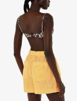 Whistles Sunshine Stripe Linen And Cotton-blend Shorts -Reiss Shop R04186331 MULTICOLOURED ALT03