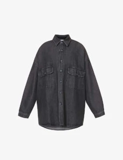 Dallas Oversized Faded-wash Denim Shirt