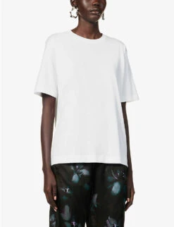 Dries Van Noten Round-neck Relaxed-fit Cotton-jersey T-shirt 7 Dries Van Noten Round-neck Relaxed-fit Cotton-jersey T-shirt -Reiss Shop R04186665 WHITE ALT02