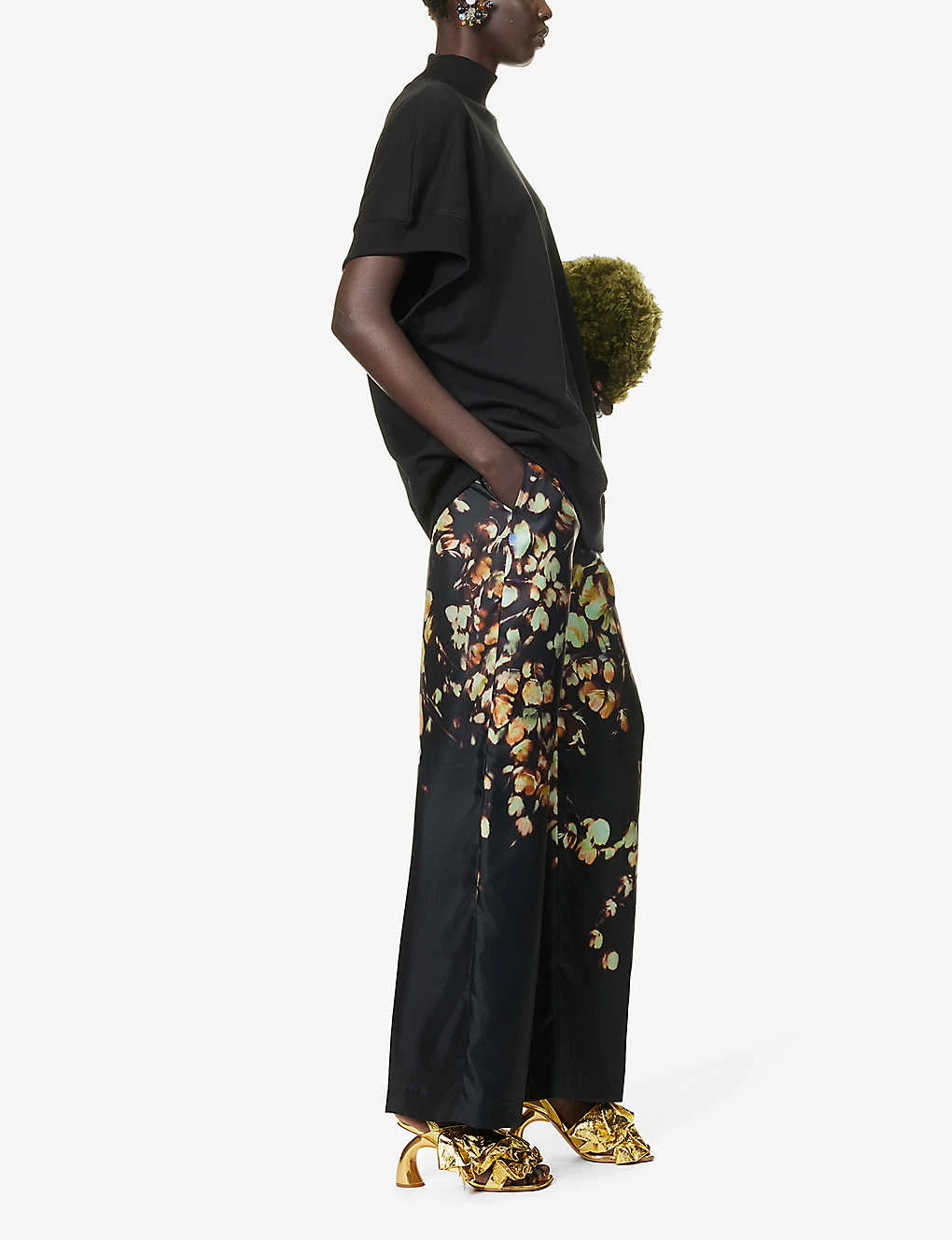 Dries Van Noten Wide-leg Mid-rise Silk Trousers 2 Dries Van Noten Wide-leg Mid-rise Silk Trousers - Image 2