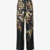 Dries Van Noten Wide-leg Mid-rise Silk Trousers