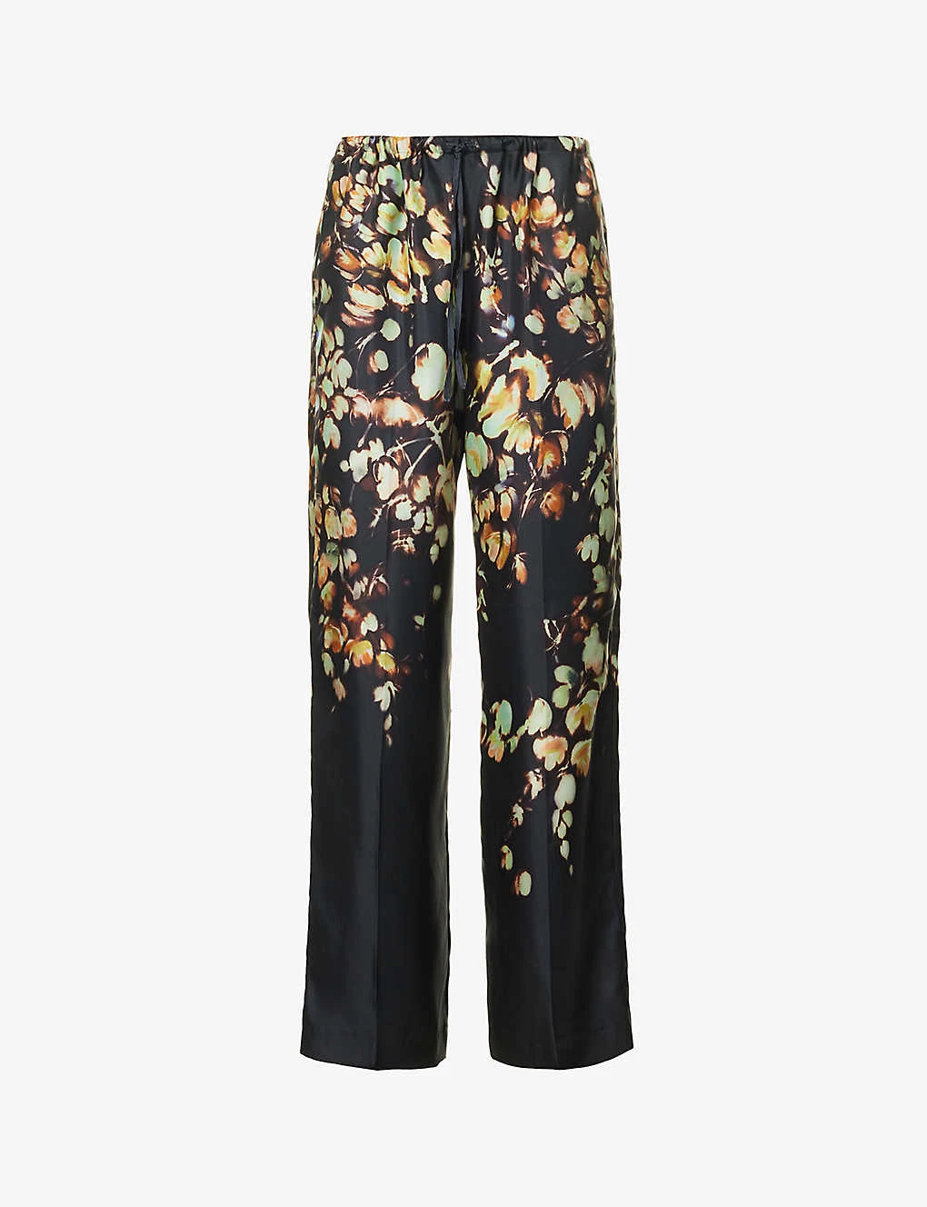 Dries Van Noten Wide-leg Mid-rise Silk Trousers 1 Dries Van Noten Wide-leg Mid-rise Silk Trousers
