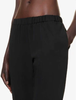 Dries Van Noten Pressed-crease Cropped Straight-leg Mid-rise Woven Trousers -Reiss Shop R04186691 BLACK ALT04