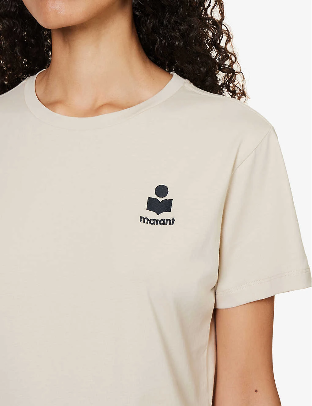 Isabel Marant Etoile Aby Logo-embroidered Cotton-jersey T-shirt 5 Isabel Marant Etoile Aby Logo-embroidered Cotton-jersey T-shirt - Image 5