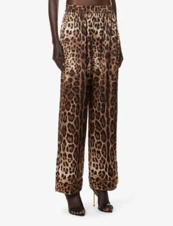 Dolce & Gabbana Animal-print Wide-leg Mid-rise Stretch-silk Trousers 7 Dolce & Gabbana Animal-print Wide-leg Mid-rise Stretch-silk Trousers -Reiss Shop R04188999 LEONEW ALT02