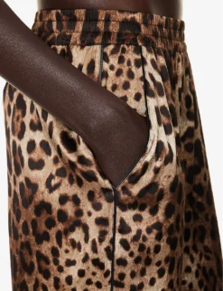 Dolce & Gabbana Animal-print Wide-leg Mid-rise Stretch-silk Trousers 9 Dolce & Gabbana Animal-print Wide-leg Mid-rise Stretch-silk Trousers -Reiss Shop R04188999 LEONEW ALT04