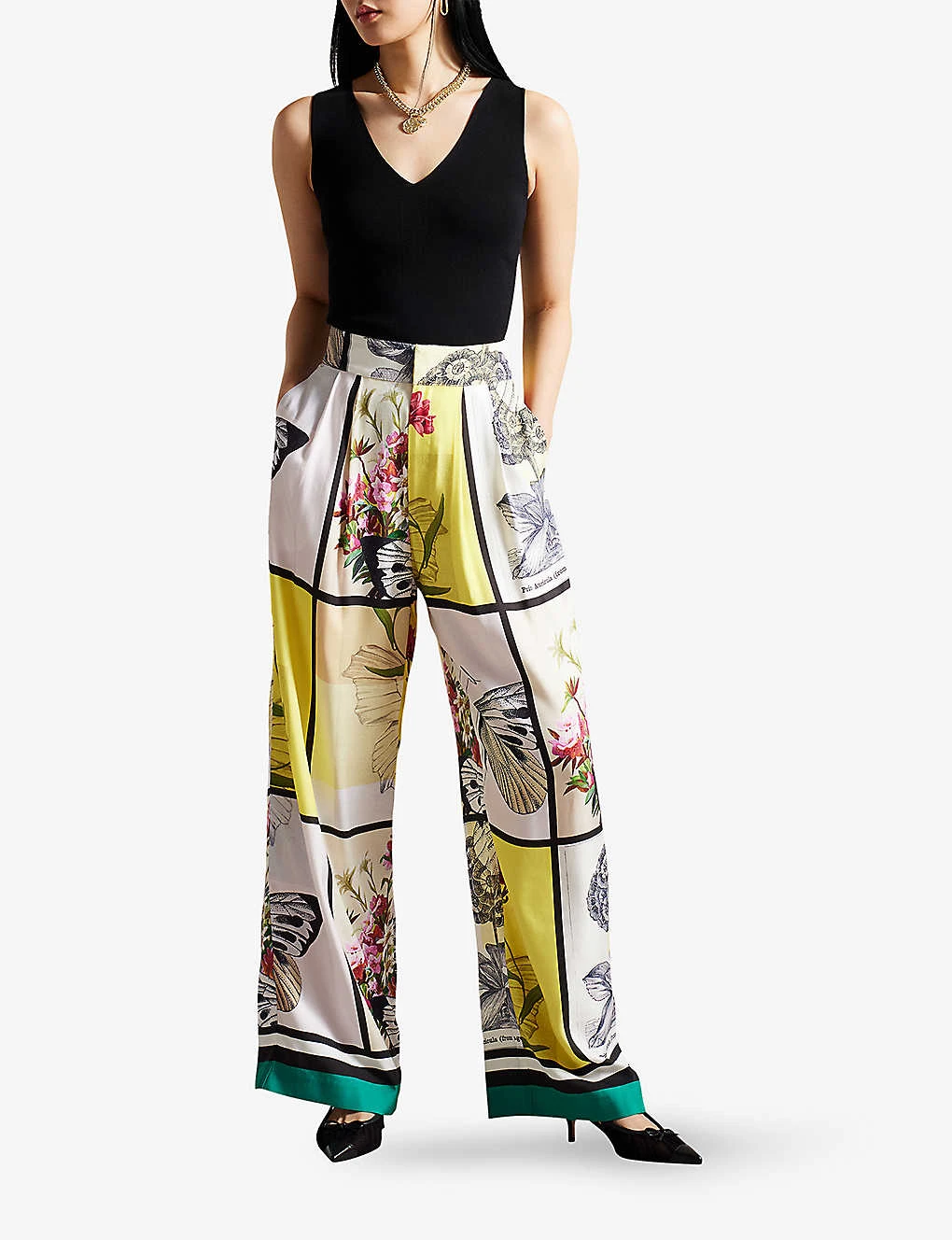 Ted Baker Embelae Floral-print Wide-leg Mid-rise Woven Trousers 2 Ted Baker Embelae Floral-print Wide-leg Mid-rise Woven Trousers - Image 2