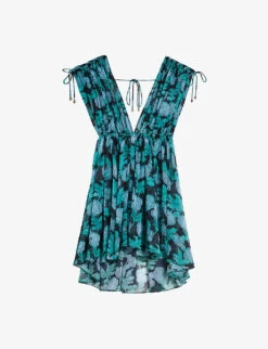 Ted Baker Aimeeii Plunge-neck Woven Mini Cover-up