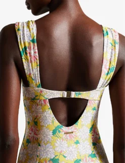 Ted Baker Adelisa Cupped Floral-print Swimsuit -Reiss Shop R04189312 MIDYELLOW ALT04