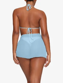 Semi-sheer Chiffon Silk Skirt 7 Semi-sheer Chiffon Silk Skirt -Reiss Shop R04189620 IRISBLUE ALT03